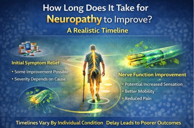 Neuropathy improvement timeline infographic